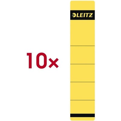 LEITZ® Rugetiketten, voor ordner met een rugbreedte van 50 mm, zelfklevend, 10 stuks, geel