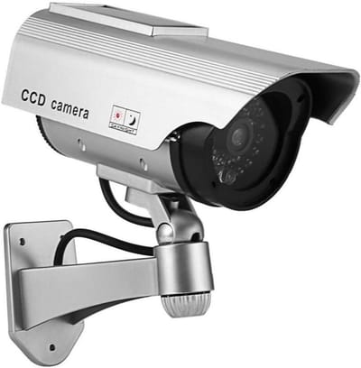 Dome Dummy Beveiligingscamera op Zonne-energie met LED en Bewegingssensor