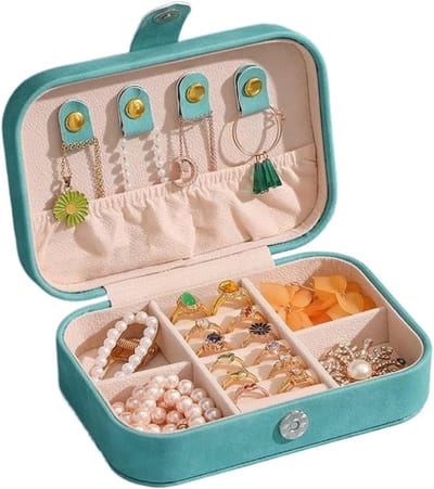 Sieradendoosje - Juwelendoos opberger - Sieraden organiseren - Individueel aanpasbaar - 16 x 11 x 5 cm - Zwart