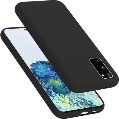 Cadorabo Hoesje geschikt voor Samsung Galaxy S20 in LIQUID ZWART - Beschermhoes gemaakt van flexibel TPU silicone Case Cover
