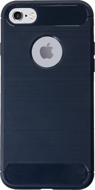 BMAX Carbon soft case hoesje geschikt voor Apple iPhone 7/8 / Soft cover / Telefoonhoesje / Beschermhoesje / Telefoonbescherming - Blauw