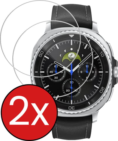 Screenprotector - 2 Stuks - Geschikt voor Samsung Galaxy Watch 8 Classic (46 mm) - Sterk & Shockproof - Tempered Glass - Gehard Glas - Beschermglas Screen Cover - Bescherm Protector voor Smartwatch