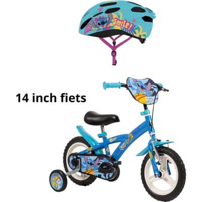 Lilo & stitch fietsset; fiets 14 inch en helm