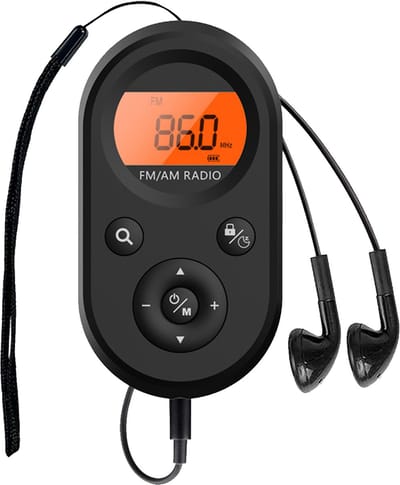 longziming Zakradio - AM/FM Draagbare Radio - Digitale Stereo Radio met Hoofdtelefoon - Mini Draagbare Radio - 500 mAh - Slaaptimer - Kleine Radio - Voor Buiten en Senioren