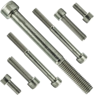Cilinderschroeven - Inbusschroeven RVS - Bevestigen in Hout - Volledige Schroefdraad - M12 x 40 mm - Zilverkleurig