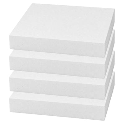 Piepschuim vormen - rechthoek - 4x - 25 x 30 x 4 cm - styropor hobby / DIY vorm - basis knutselfiguren