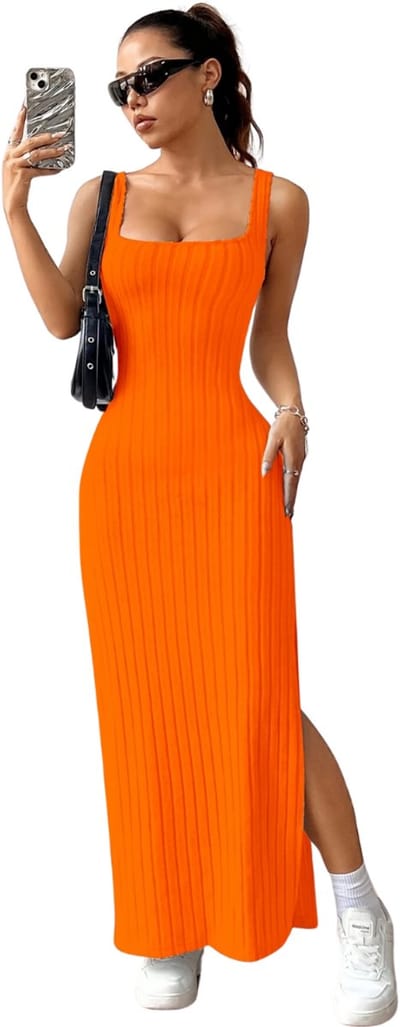 Bovista Open Rug Jurk - Backless - Body - Jurk - Shirt - Oranje - Maat S