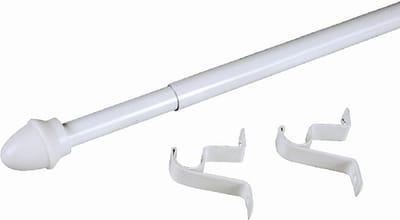 Uitschuifbare caferod wit complete set 50-75 cm