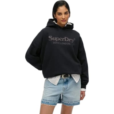 Superdry - Venue Metallic hoodie met relaxte pasvorm - Dames - Hoodies