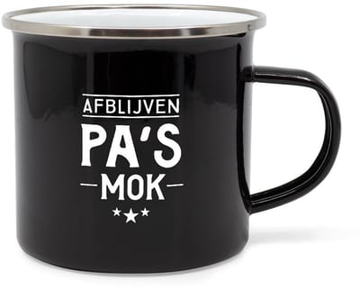 Mok - Beker van Metaal - Gevuld met Snoep - Koffie - Afblijven Pa's Mok - lint: "Speciaal voor jou" - Cadeauverpakking
