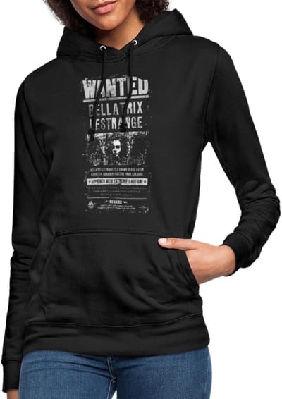 Harry Potter Bellatrix Lestrange Wanted Poster Hoodie Dames