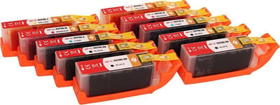 Set 10x ABC huismerk inkt cartridge geschikt voor Canon 570XL 571XL PGI-570XL CLI-571XL Pixma MG-5750 MG-6850 MG-6851 MG-6852 MG-6853 MG-7750 MG-7751 MG-7752 MG-7753 TS-5050 TS-5051 TS-5052 TS-5053 TS-5055 TS6050