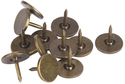 ZEYNOMAX- Kopspijkers 100 Stuks - Bekledingsspijkers - Antieke Stijl - Duurzaam Ijzer - Platte Kop - Decoratie Accessoires - Bekledingsnagels
