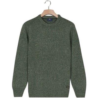 Baileys Trui Crew Neck Pullover Multicolor Single Knit Dark Forest / male