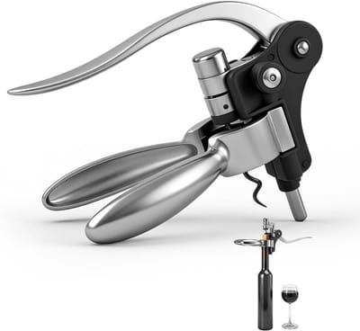 Dailygoods- Kurkentrekker Premium Set - Wijnaccessoireset - Flesopener - Capsulesnijder - Wijnschenker - Vacuüm Wijnsluiting - Duurzaam ontwerp - Wijnopener