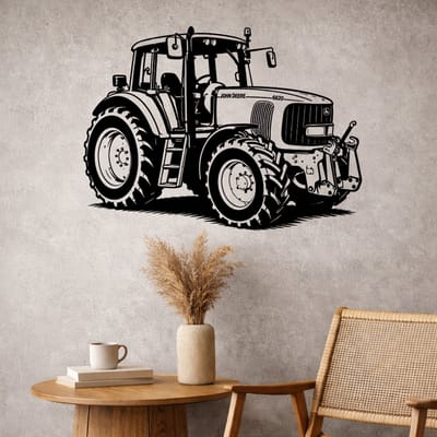 BR2Laser John Deere 6620 – Wanddecoratie – Lasergesneden Hout – Tractor kunst – 35 cm Breed