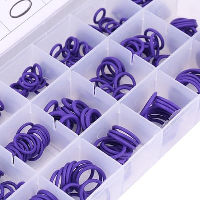 Dailygoods- O-ring afdichting 270 stuks - rubber afdichtingen - gehydrateerd nitril-butadieen - voor airconditioning - voor elektrische apparaten - afmetingen doos 20,5 x 10,5 x 3 cm