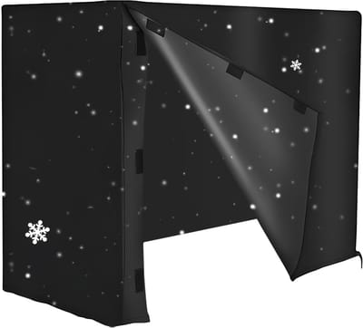Houten Rekhoes - Brandhout Opslag - Bescherming Buiten - Waterdicht Oxford Doek - 121x61x107cm - Zwart