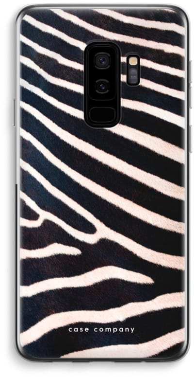 Case Company® - Hoesje geschikt voor Samsung Galaxy S9 Plus hoesje - Zebra - Soft Cover Telefoonhoesje - Bescherming aan alle Kanten en Schermrand