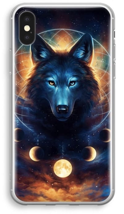 Case Company® - Hoesje geschikt voor iPhone X hoesje - Wolf Dreamcatcher - Soft Cover Telefoonhoesje - Bescherming aan alle Kanten en Schermrand