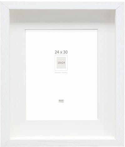 Deknudt Frames Fotolijst - wit met passe-partout - 18x24 cm / 24x30 cm