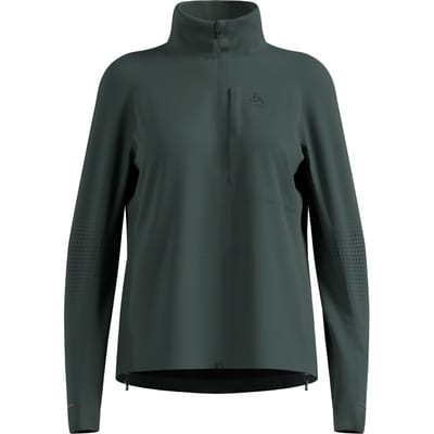 Odlo Zeroweight Pro Warm Reflective Hardloopjas Dames-Olijf