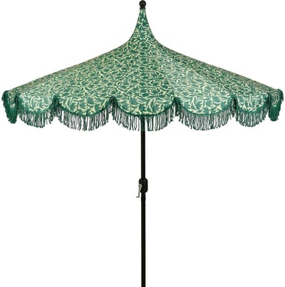 Mica Decorations Kelly Parasol met Draagtas - Stokparasol 238 x Ø235 cm - Tuin of Balkonparasol - Polyester, Staal - Donkergroen