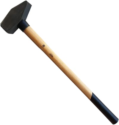 Dailygoods- Slotenhamer 4 kg - Houten Steel 70 cm - Professionele Hamer - Stalen Kop - Betrouwbaar - Voor Renovatie en Doe-Het-Zelf