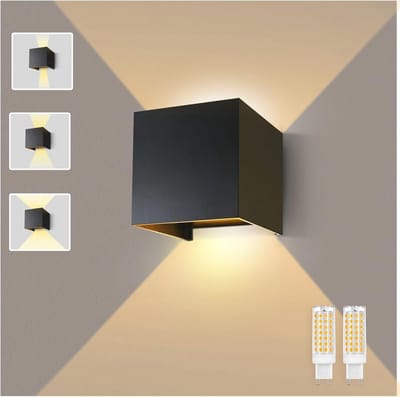 Verstelbare Wandlamp Buiten voor Slaapkamer en Woonkamer - Warmwit 3000K G9 LED