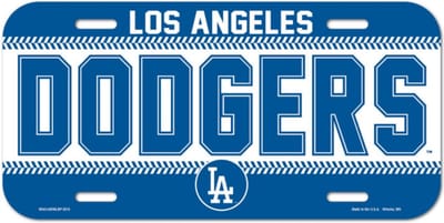 Los Angeles Dogers - LA - MLB - Baseball - Honkbal - Wall decor - Metalen kentekenplaat VS - Metal license Plate USA - WinCraft
