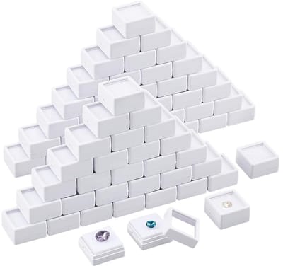 Dailygoods- Edelsteen Doos 70 Stuks - Vierkante Doos - Plastic - Waterdicht - Stapelbaar - Duurzaam Materiaal - Sieradenbox
