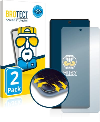 BROTECT - Screenprotector voor Motorola Edge 30 Ultra - Folie Beschermfolie transparant volledig dekking - 2 Stuks