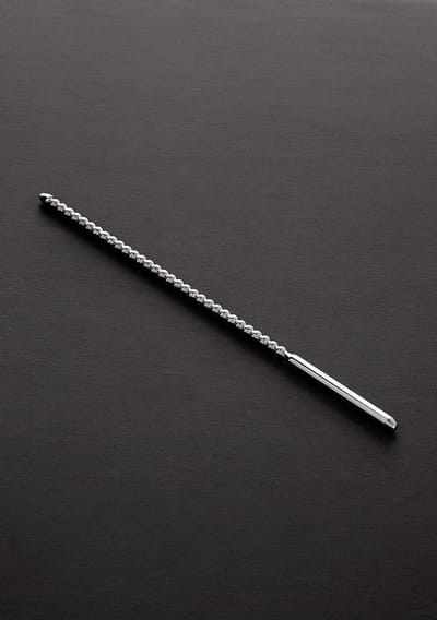 Shots Steel - Penisplug - Geribbelde Penisplug - Voor Extra Gevoel - 240mm Lang - 6mm Diameter