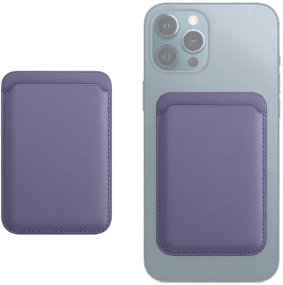 Magnetische Kaarthouder Geschikt Voor iPhone Magsafe - Magnetische Wallet Card Holder - Pasjeshouder - voor iPhone 12 / 13 / 14 / 15 / 16 / 17 / PRO / PRO MAX - lavendel