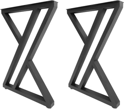 Tafelpoten Metaal - Set van 2 - Meubels Maken - X-vormig Frame - 70 x 50 cm - Zwart