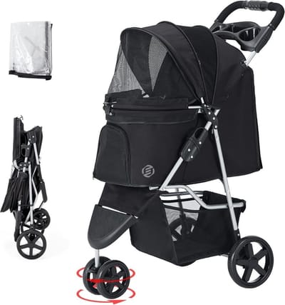 Equivera Hondenbuggy - Honden Buggy - Hondenbuggy's - Hondenbuggy All Terrain - Hondenbuggy Comfort - Hondenwagen - Kinderwagen voor Hond - Kinderwagen voor Honden