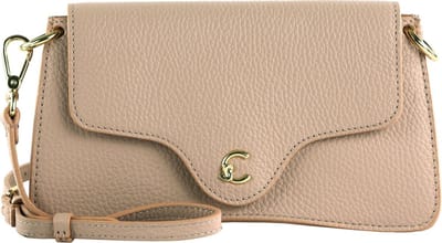 COCCINELLE Leren Schoudertas Koppeling C-Me Hi-Tech Crossbody Bag Rosette Beige
