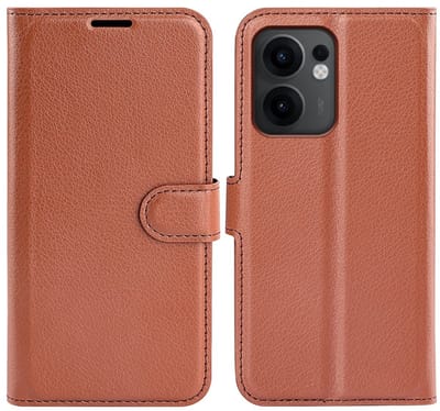 Coverup Hoesje - Geschikt voor OPPO Reno13 F / FS 5G Hoesje - Coverup Book Case - Bruin