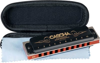 Cascha Blues Professionele Mondharmonica Voor Volwassenen In Toonsoort Bes Met Specter Polish doek