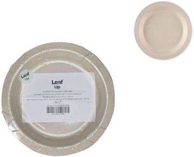 LeafUp® - BIO Wegwerp Borden – 10 Stuks – 22,5 cm Rond – Duurzaam Suikerriet (B1)