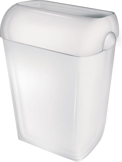 Afvalbak half open 23L - Kunststof - Wit - PlastiQline