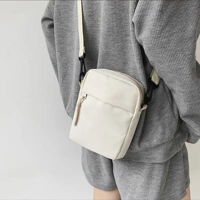 Bovista Schoudertas - Dames - Heren - Crossbodytassen - Slingbag - Bag - Nektas - Nektasje - Messenger - Crossbody - Wit