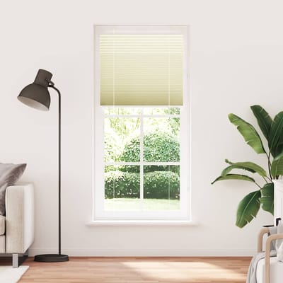 vidaXL - Plissé - rolgordijn - 90x200 - cm - stofbreedte - 89,4 - cm - polyester - crème