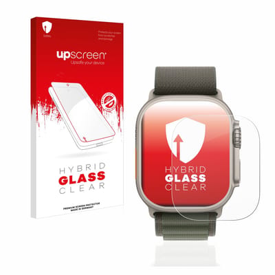 upscreen - Screenprotector voor Apple Watch Ultra (49 mm) - Folie Beschermfolie Beschermglas transparant