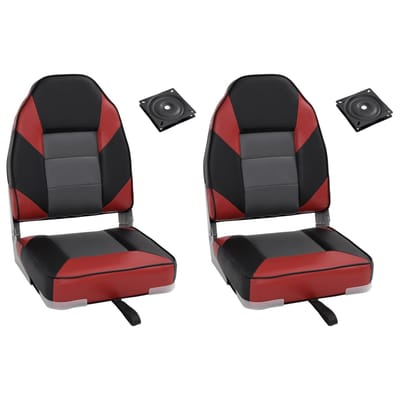 vidaXL - 4-delige - Bootstoelenset - met - hoge - rugleuning - inklapbaar