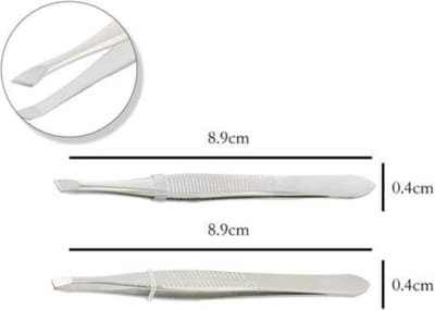 EM Milano Pincet - Epileer Pincet - Tweezer - 2 Stuks - Zilver