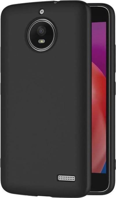 Zwart TPU Siliconen Case Hoesje Geschikt voor Motorola Moto E4