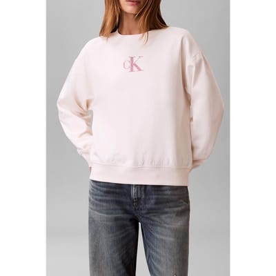Calvin Klein Monologo Foil French Sweatpants Black Taglia: XS | Maglie a manica lunga Outlet | Donna | Nero