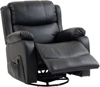 Massagestoel - Relaxfauteuil - Zetel - Sta op stoel elektrisch - Stof - 1 persoons - Met armleuning - Zeer comfortabel - Elektrisch - Zwart