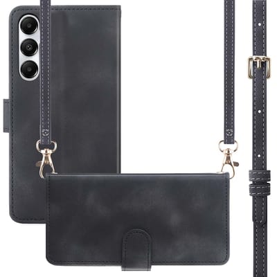 imoshion Hoesje - Geschikt voor Samsung Galaxy A26 - Bookcase met koord - Zwart
